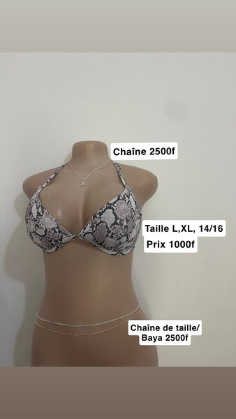 Snake Print Bikini Top