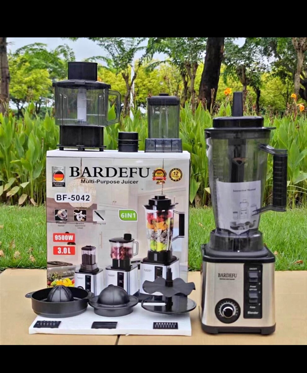 BARDEFU 6 in 1 Blender and 3L Unbreakable jar 100% copper