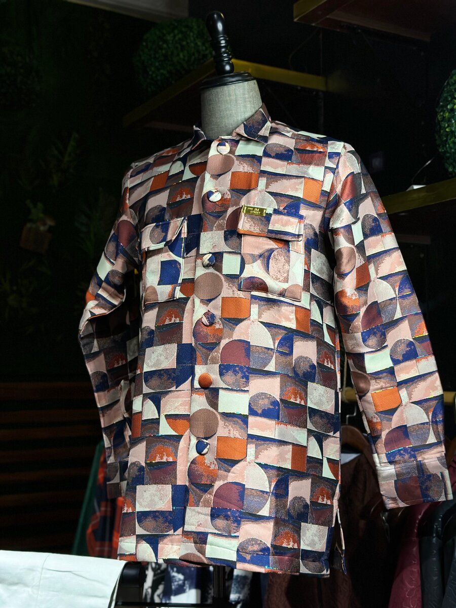 Veste à motif géométrique