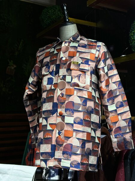 Veste à motif géométrique