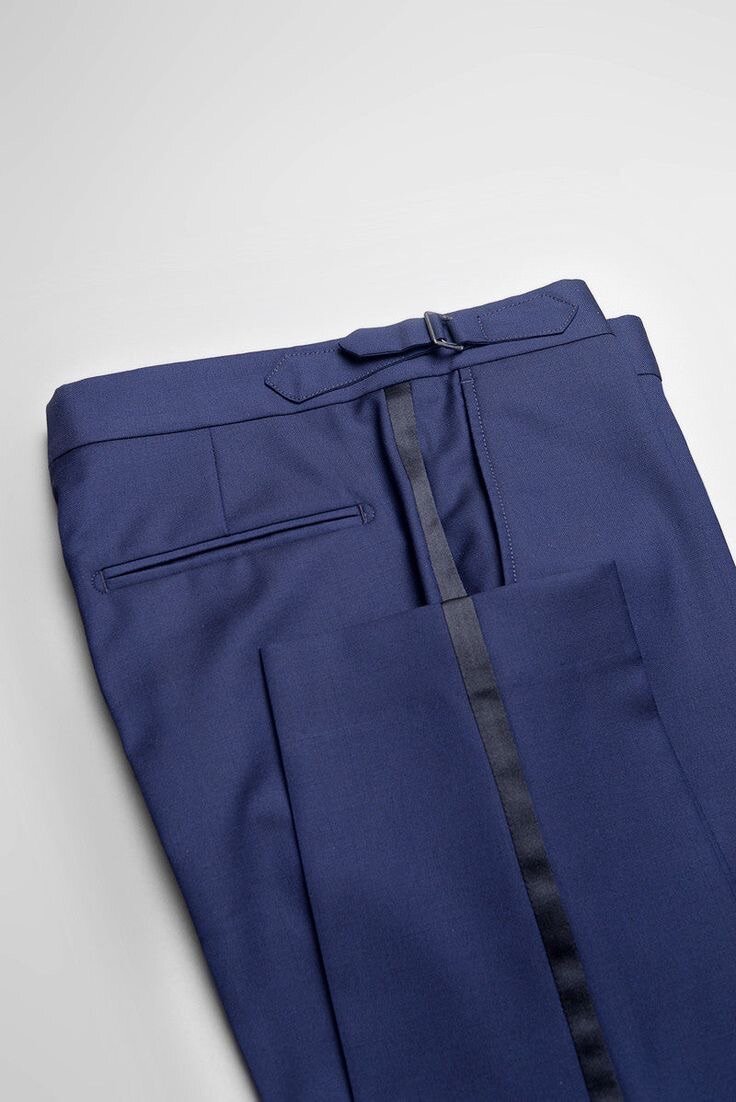 Tuxedo pants with satin line