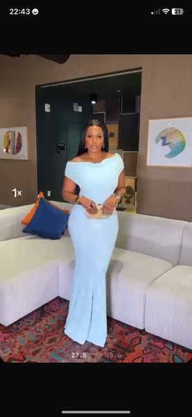 Robe sirène élégante bleue