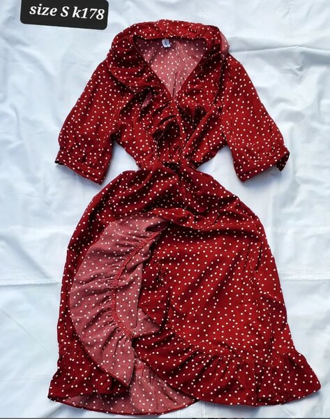 Stylish Women's Red Polka Dot Dress