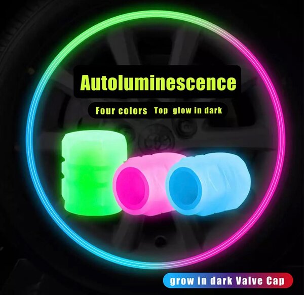4 Bouchons de valve fluorescent