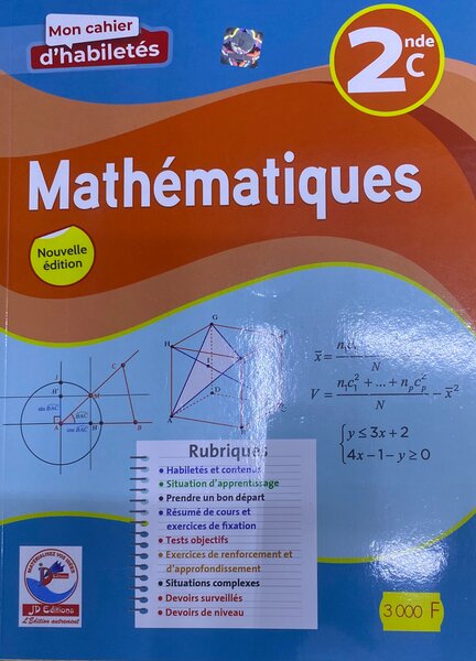 Cahier de Mathématiques 2eC