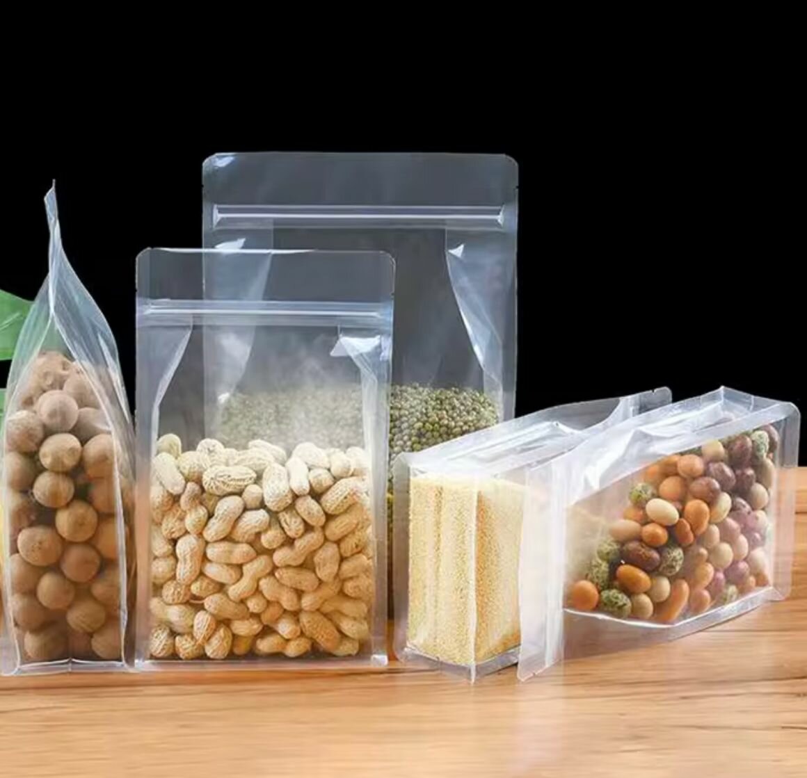 Sachets zip transparents