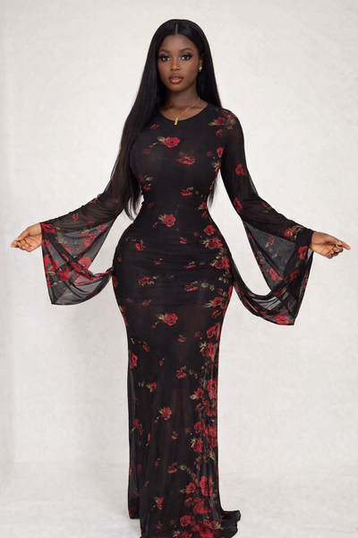 Robe Longue Florale Élégante