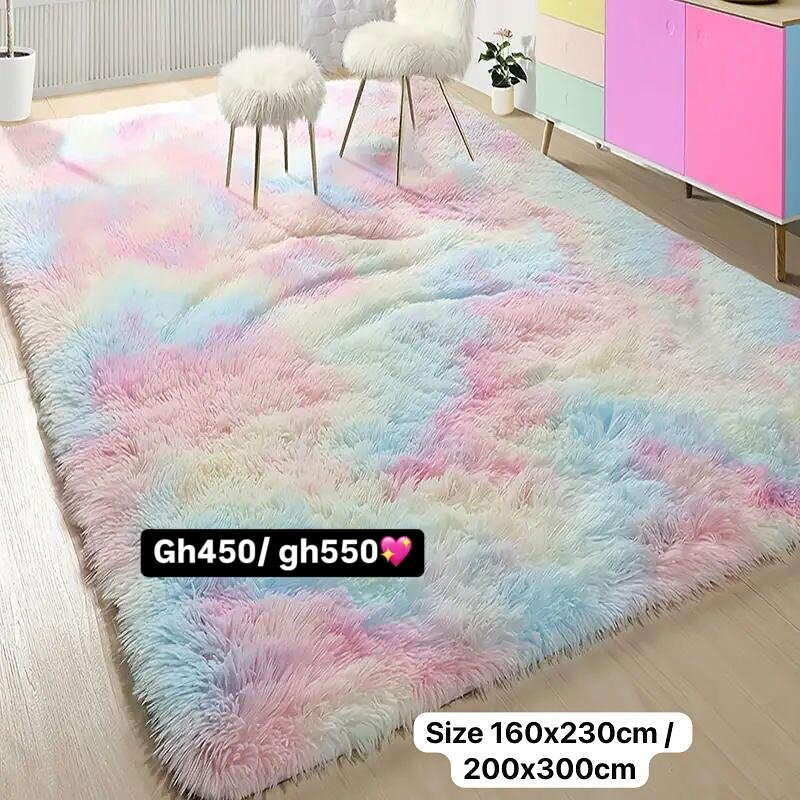 Fluffy carpet rainbow 160x230