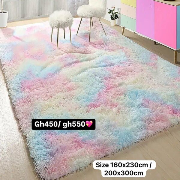 Fluffy carpet rainbow 160x230