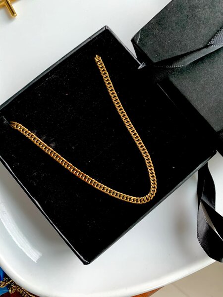 Imprint Gold Cuban link necklace