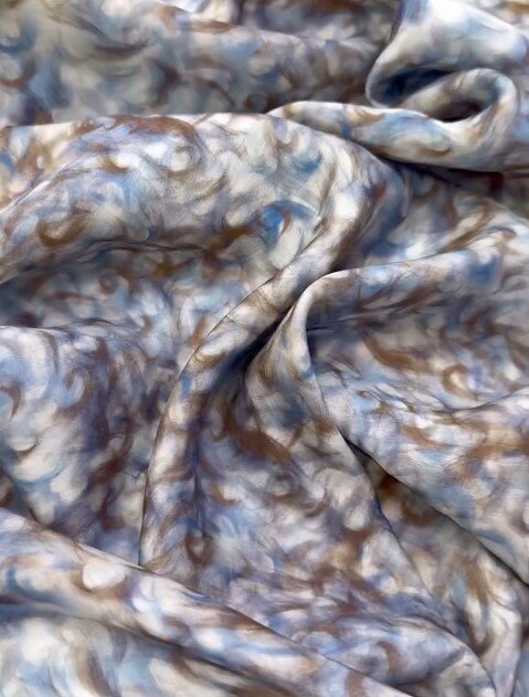 Красивая лёгкая ткань Тенсель батист с узором для пошива одежды