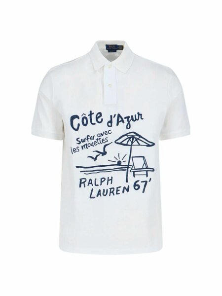 Polo blanc Côte d'Azur Ralph Lauren