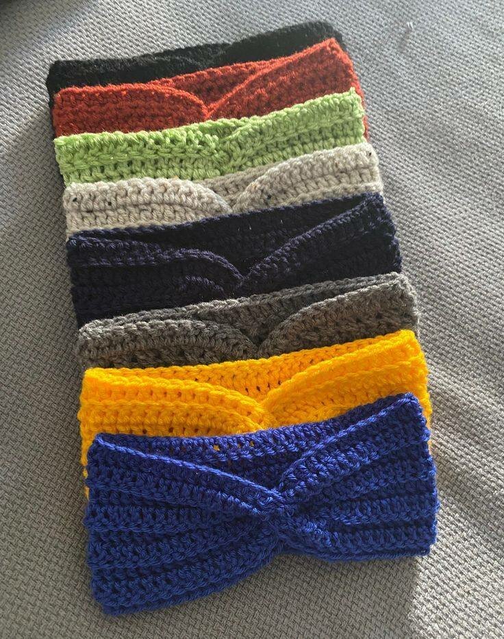 Bandeau en tricot coloré