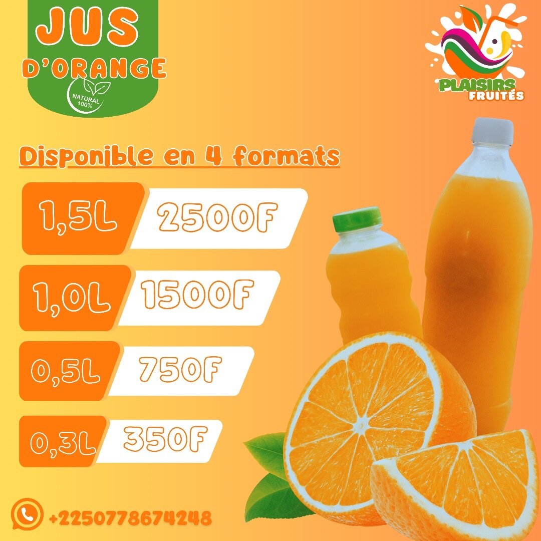 Jus de fruits et plantes 100% naturels