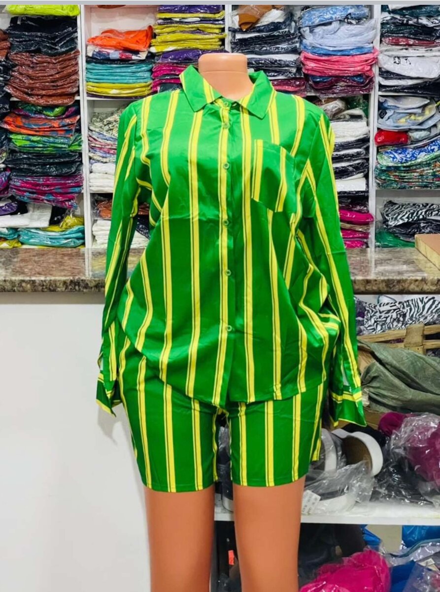 two-piece shirt and shorts