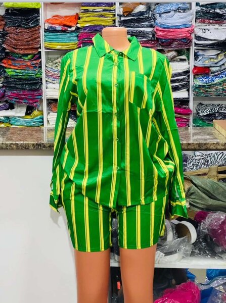 two-piece shirt and shorts