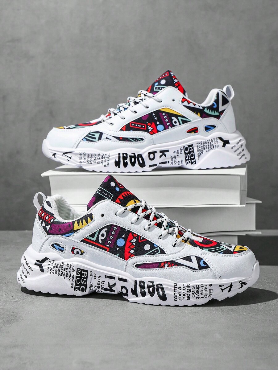 Baskets mode imprimées urbaines