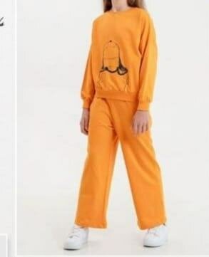 Ensemble jogging orange pour fille