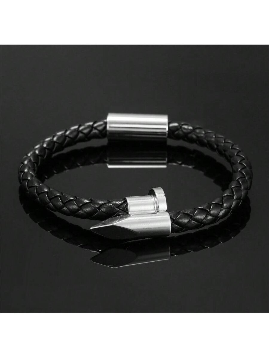 Bracelet en cuir tressé élégant
