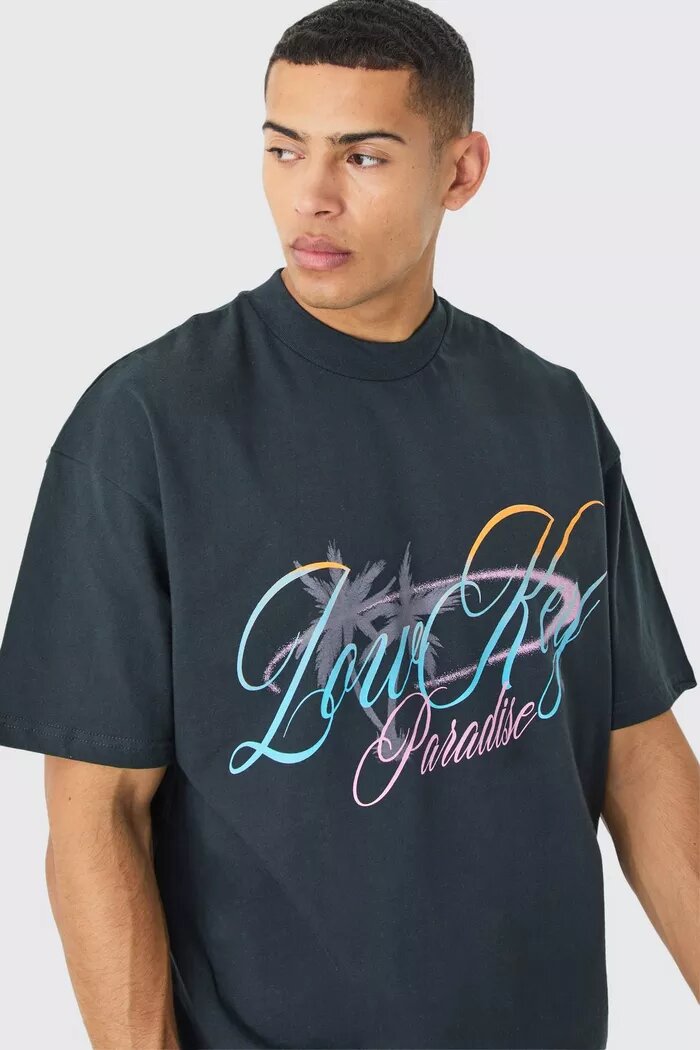 BoohooMAN Paradise Low Key T Shirt