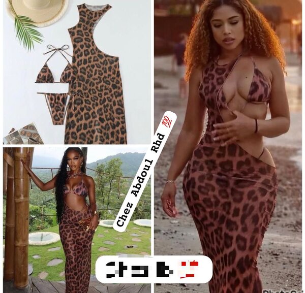 Robe longue léopard sexy