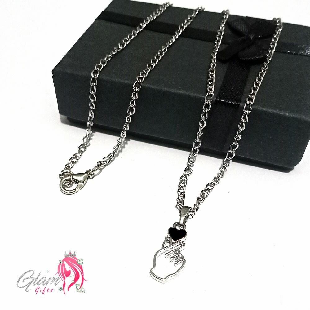 Finger Heart Necklace Gift Box