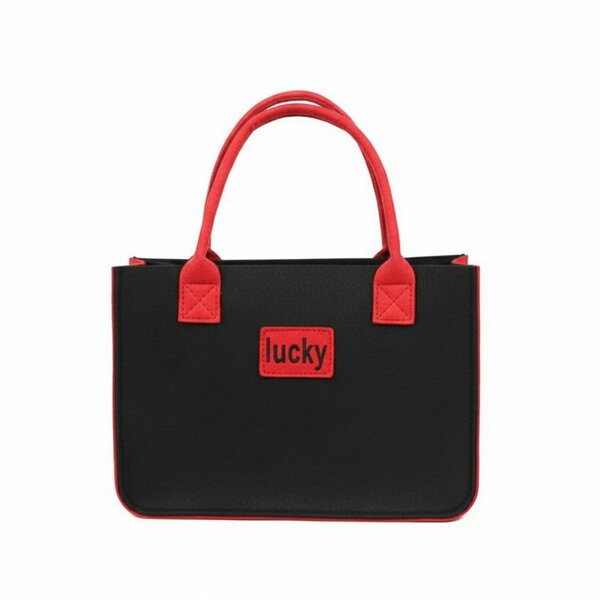 Sac à main élégant noir et rouge