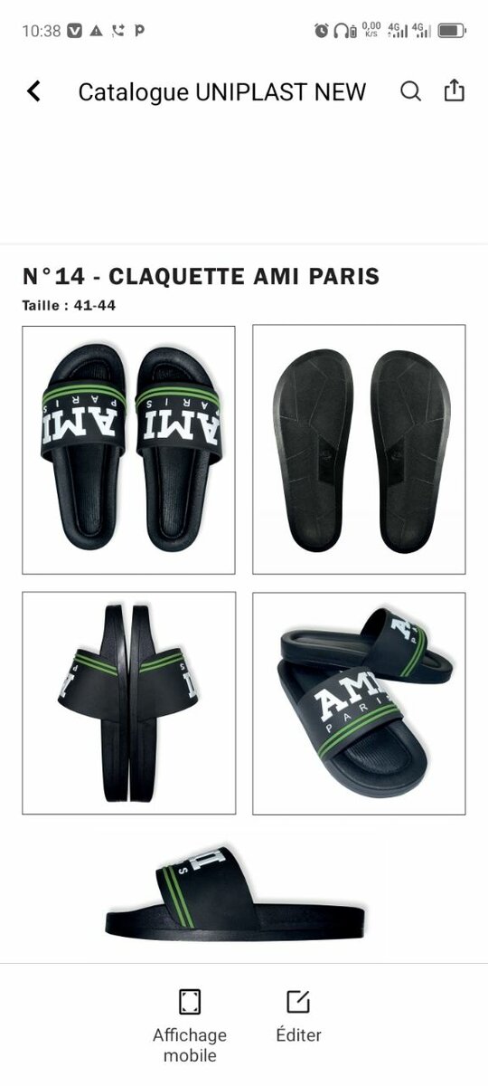 Claquettes Adidas Noir