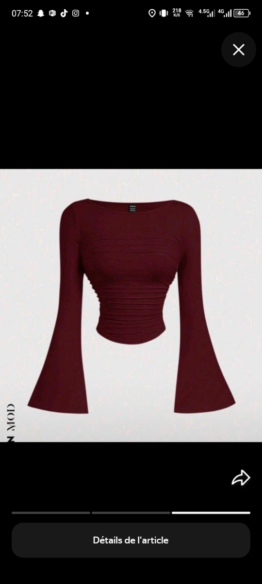 Top asymétrique élégant