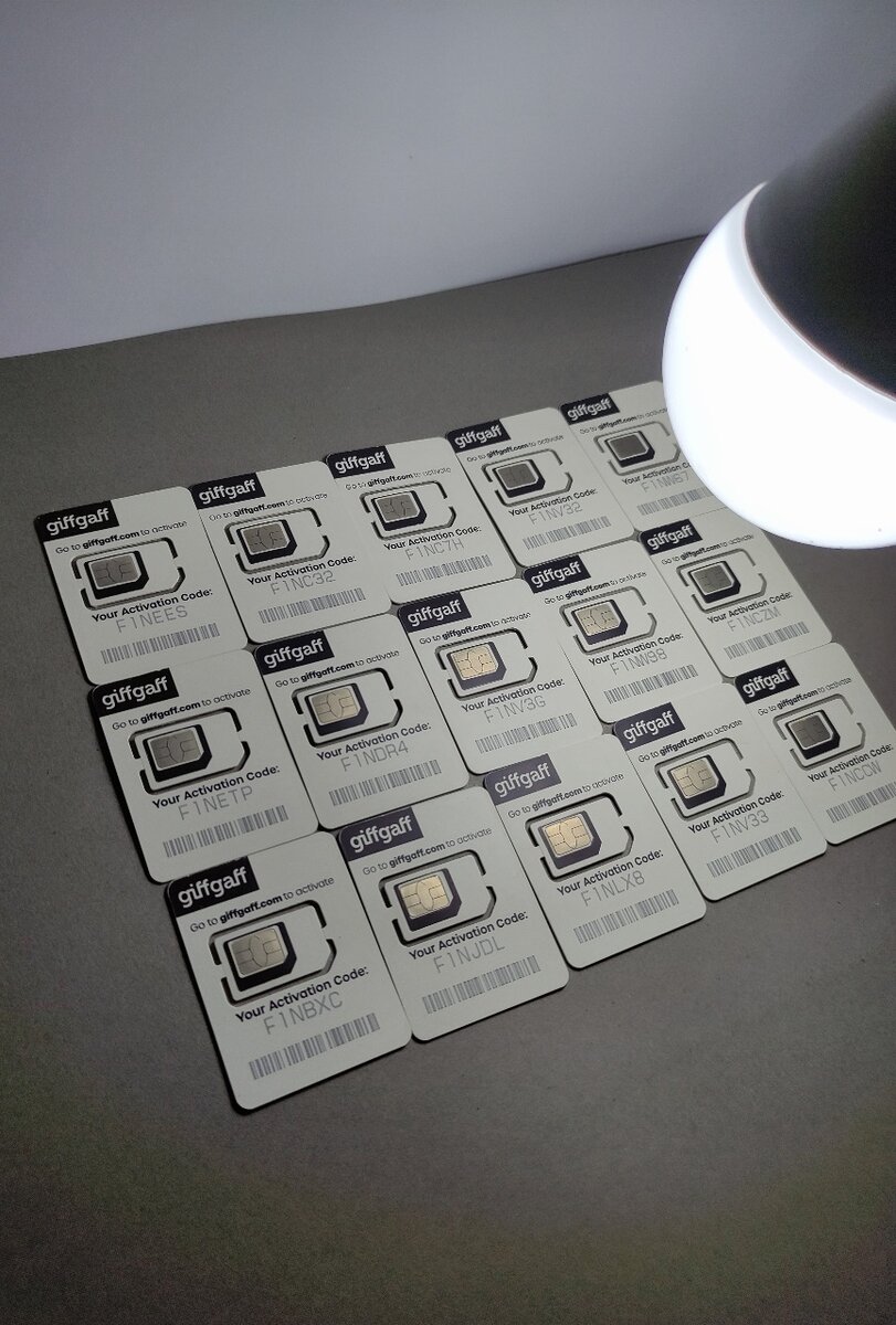 Uk sims, Giffgaff Uk Physical SIM card.