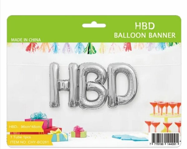Banderole Ballon HBD Fête