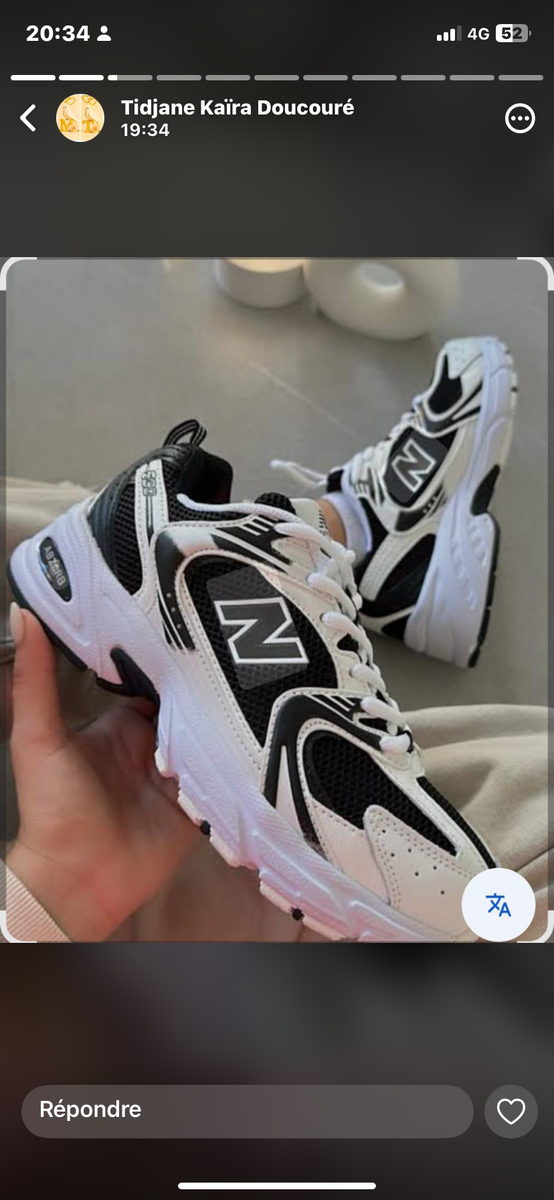 Baskets Noires et Blanches