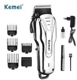 Kemei Tondeuse à Cheveux Professionnel - Electrique Rechargeable - Gris