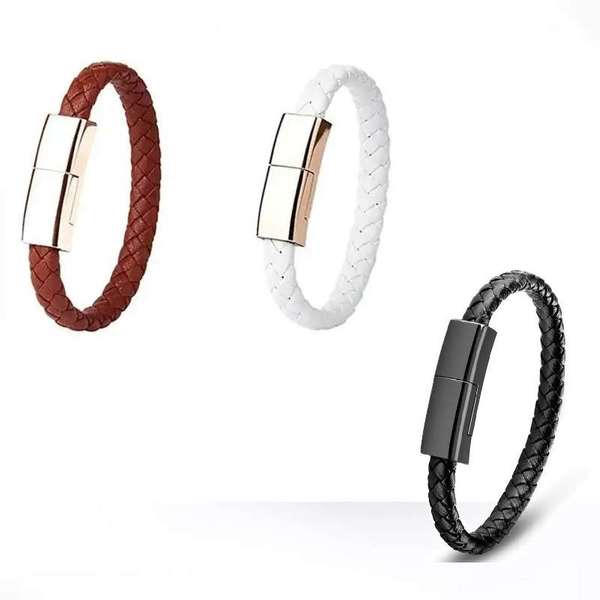 Câble USB Bracelet en cuir  - charge rapide CUB01