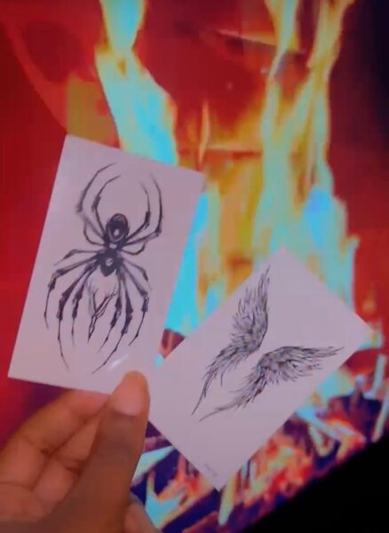 Ensemble de tatouages temporaires artistiques