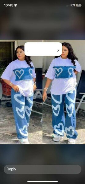 Ladies jeans top and down available