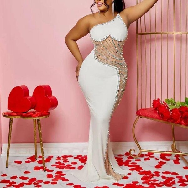 Robe longue soirée étincelante