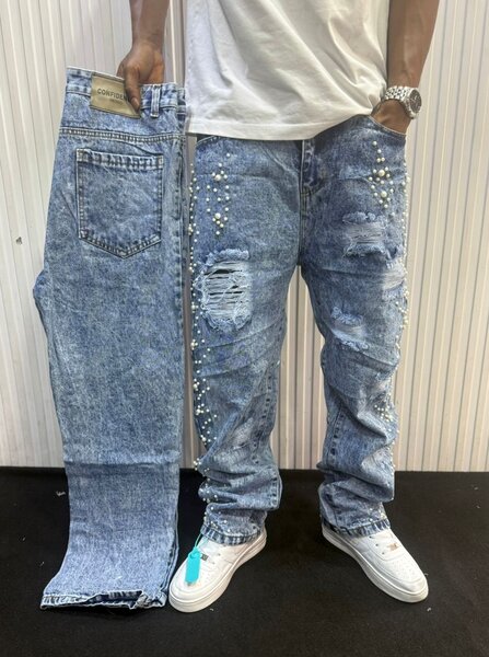 Jean décontracté homme usé