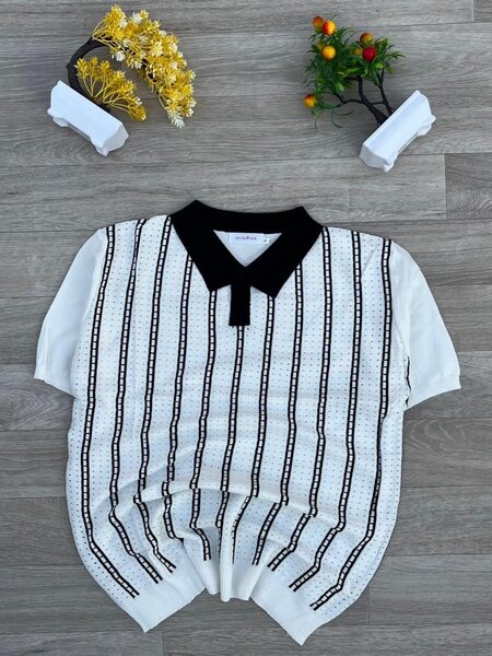 Polo tendance à rayures