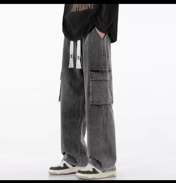 Pantalon cargo ample homme