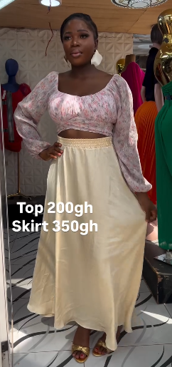 Women's long White skirt