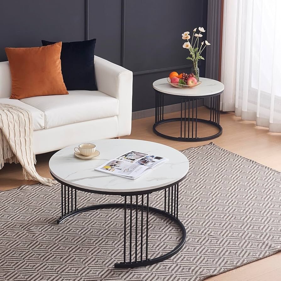 Tables gigognes modernes en marbre