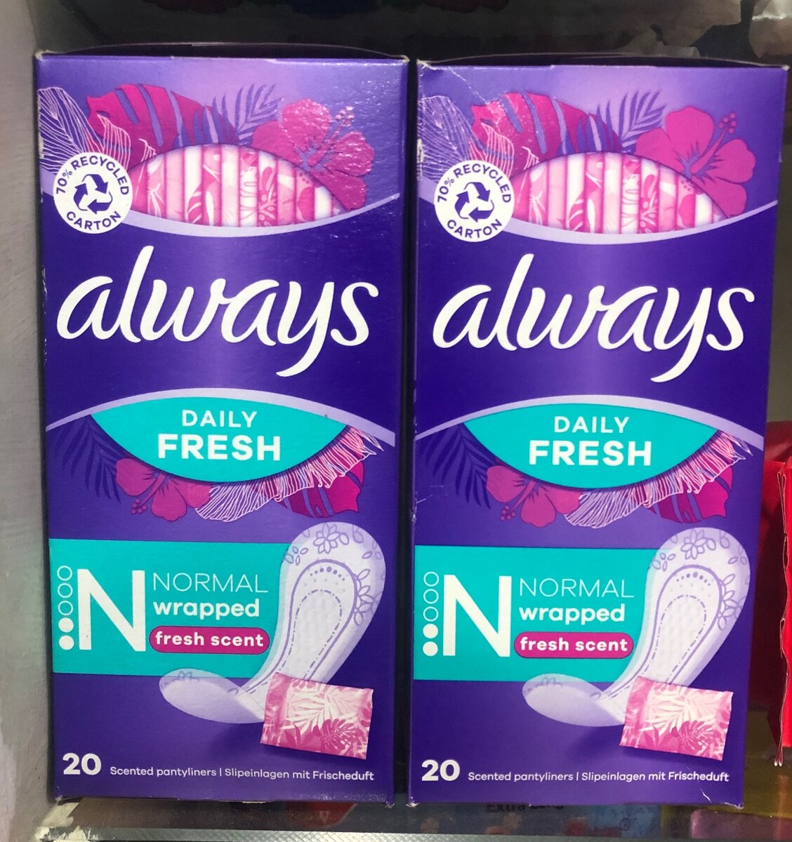 ALWAYS PANTY LINERS 20,s