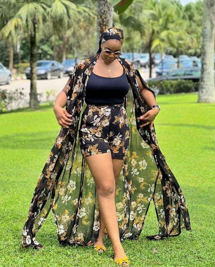 Kimono léger imprimé floral