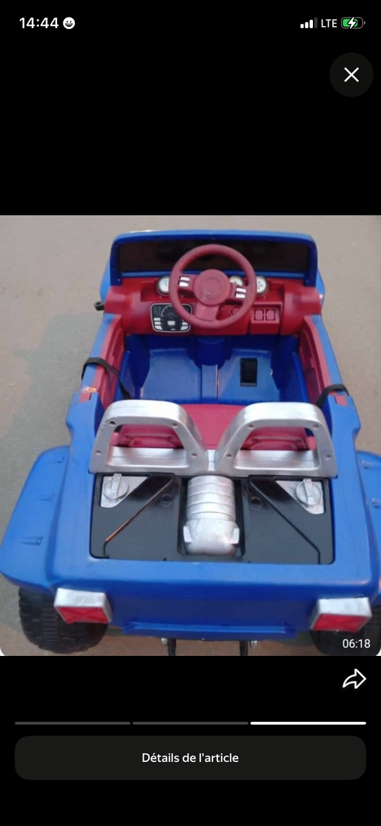 Voiture électrique enfant bleue