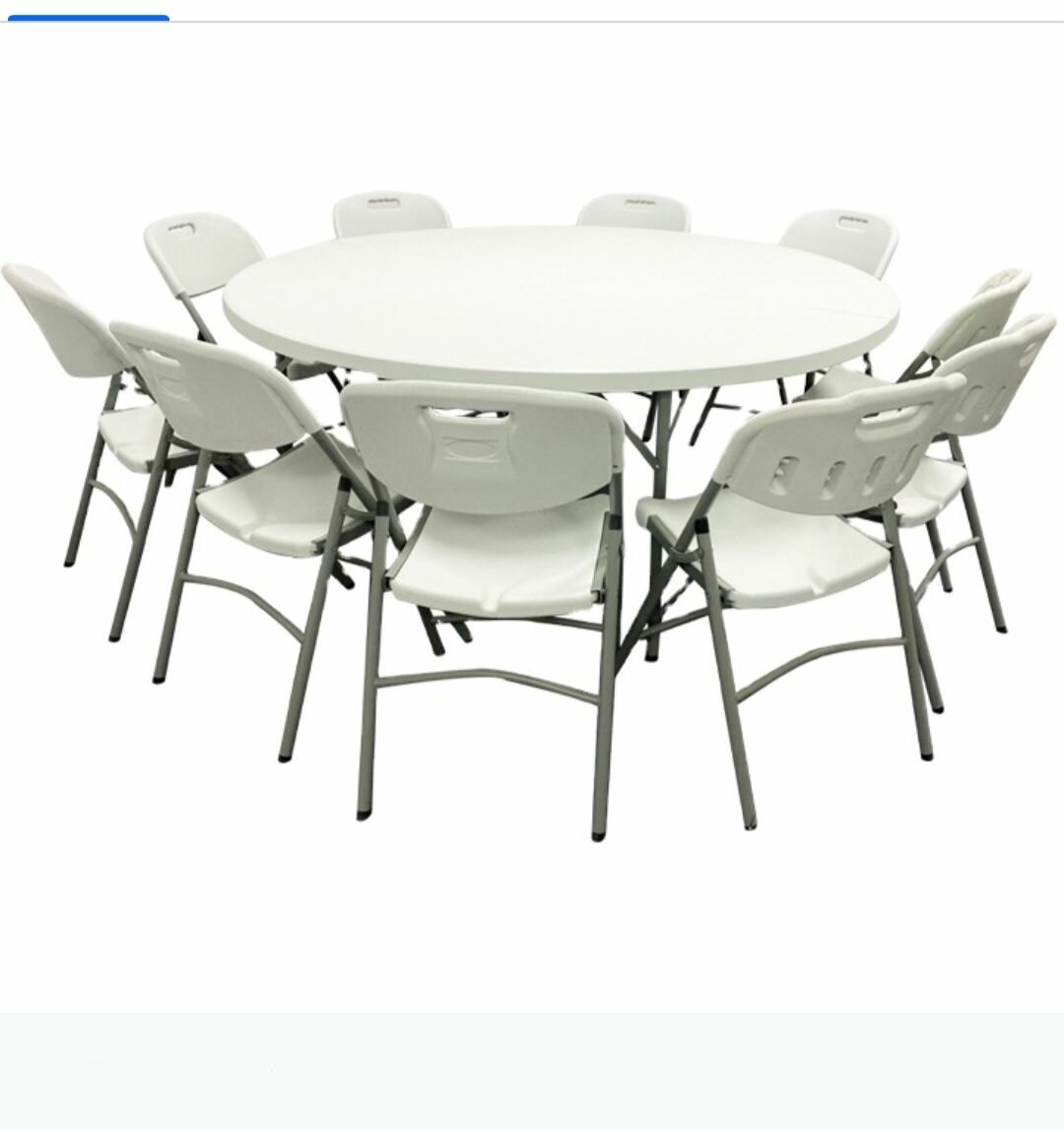 Table pliante avec 10 chaise