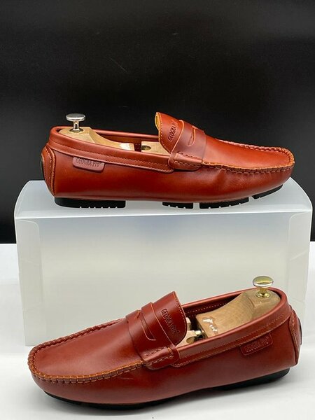 Chaussures, marron-rouge