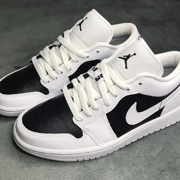 Baskets noires et blanches tendance
