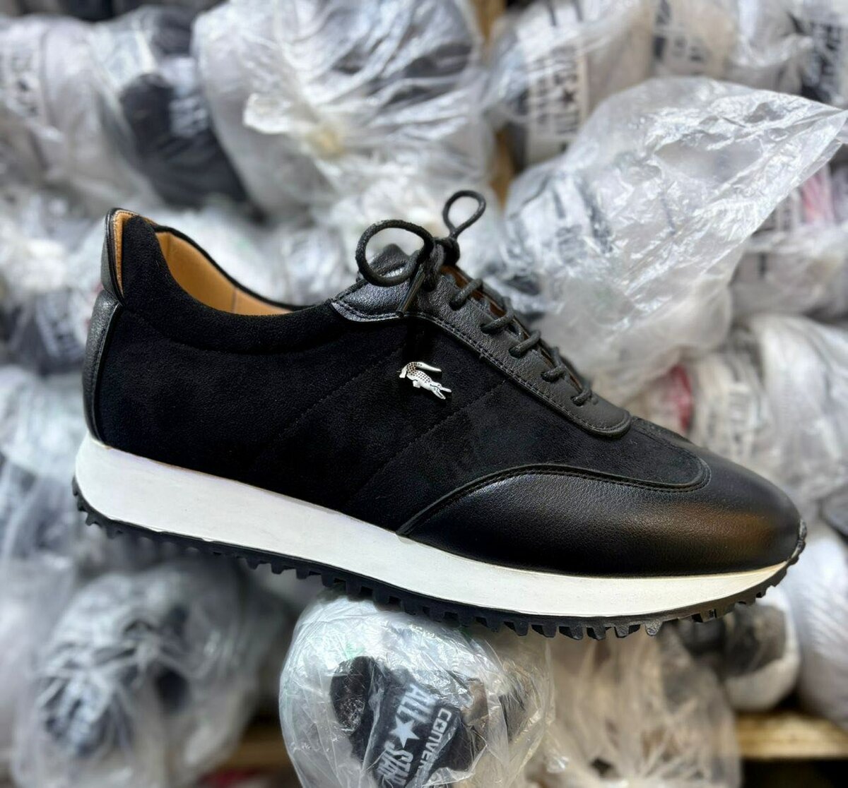 Baskets Lacoste en cuir homme