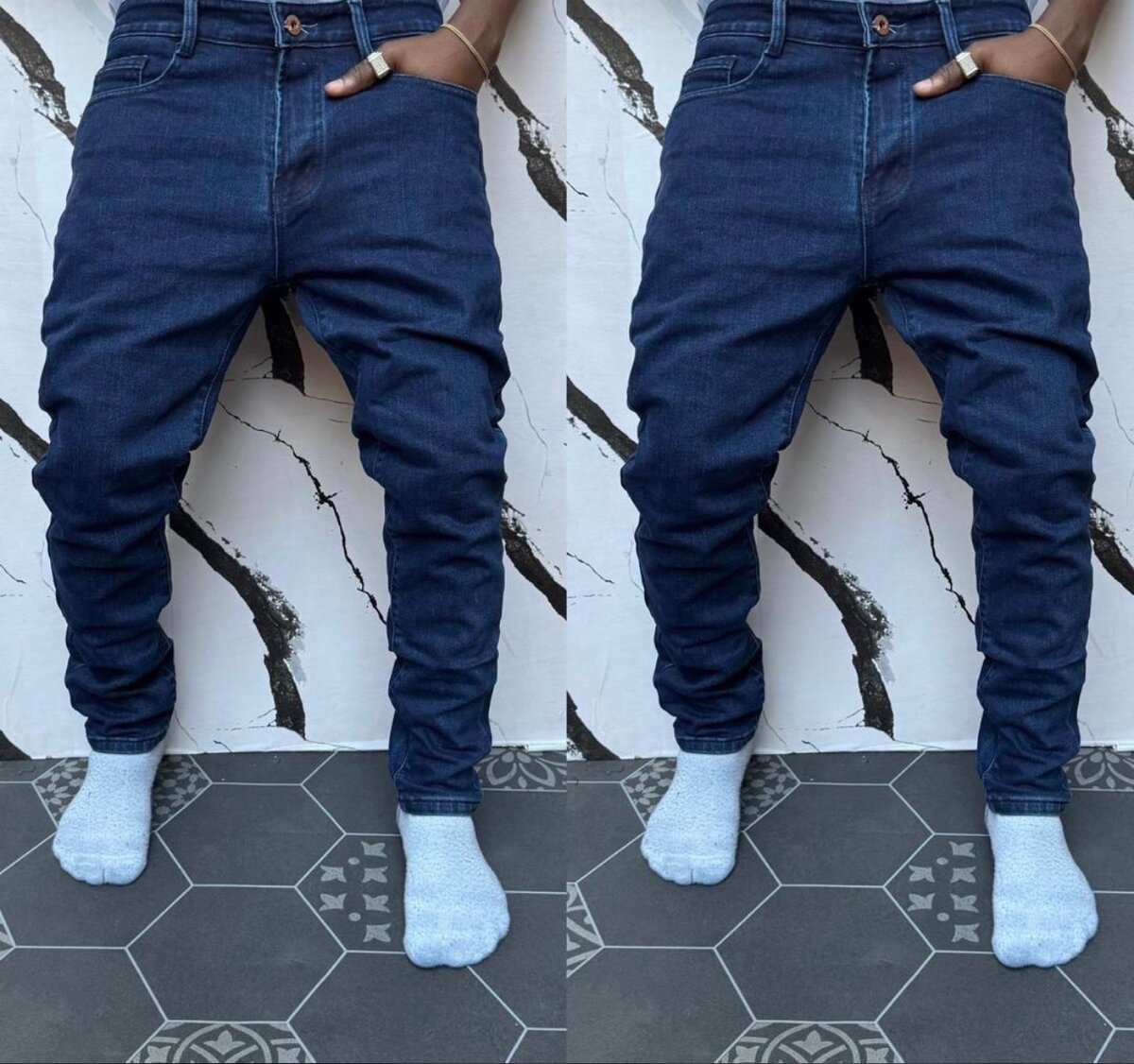 Jeans Effilochés Homme